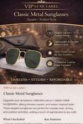 Classic Metal Sunglasses – Square / Aviator Style