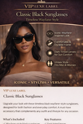Classic Black Wayfarer-Style Sunglasses