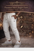 Men’s White Waffle Jogger Pants