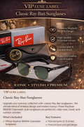 Classic Ray-Ban Style Sunglasses – Wayfarer Design