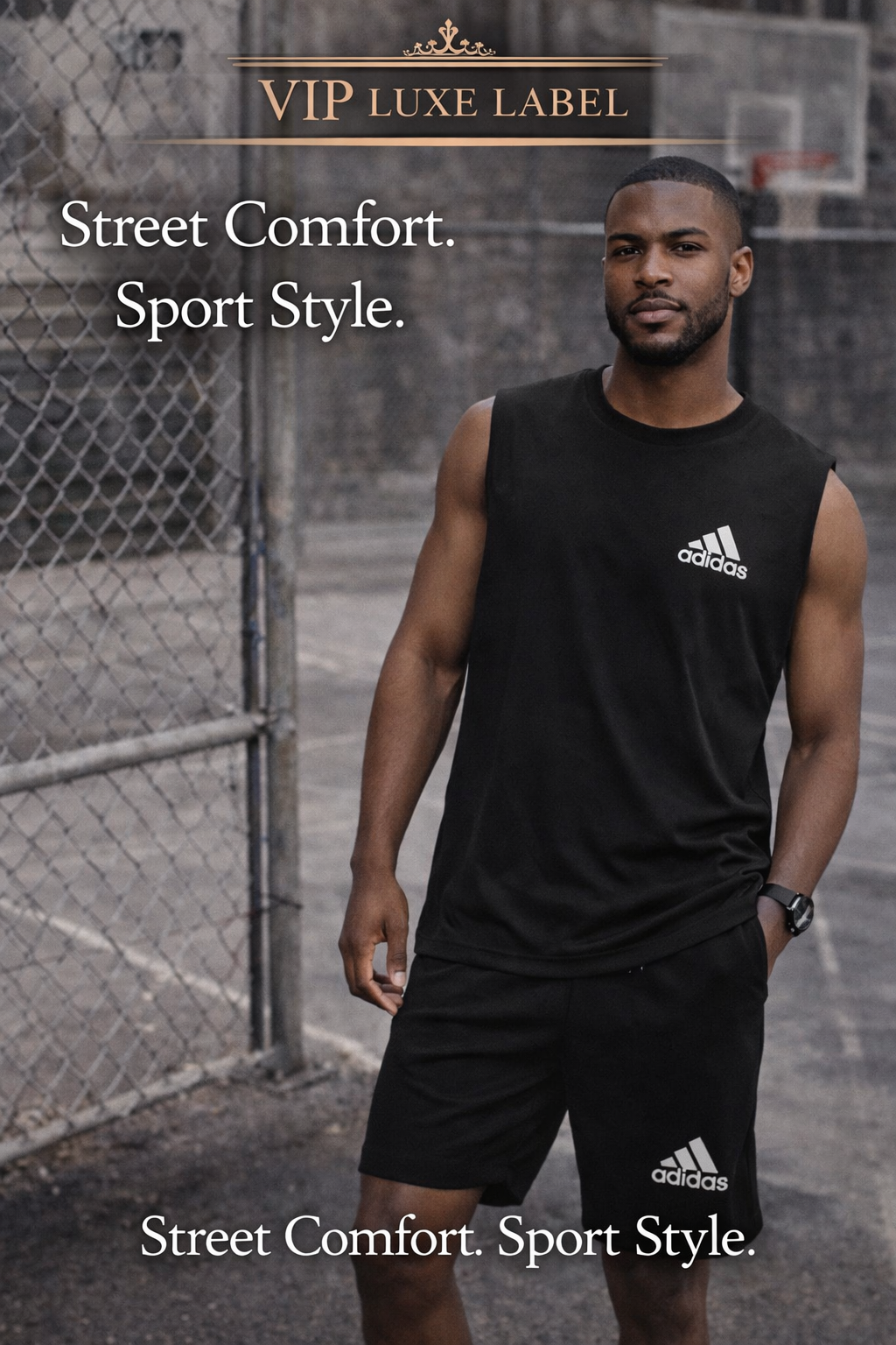 Men’s Sleeveless Sports Set – Top &amp; Shorts