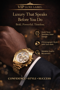 Luxury Gold Men’s Watch – Chronograph Style
